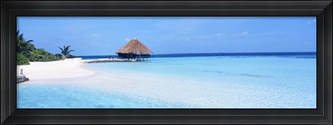 Framed Pier in The Maldives Print