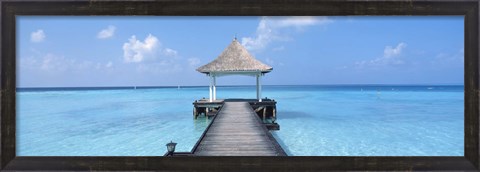 Framed Beach &amp; Pier The Maldives Print