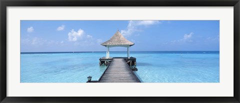 Framed Beach &amp; Pier The Maldives Print