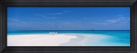Framed Table and Two Chairs, The Maldives Print