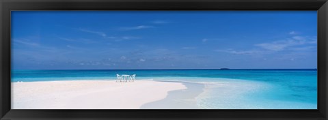 Framed Table and Two Chairs, The Maldives Print