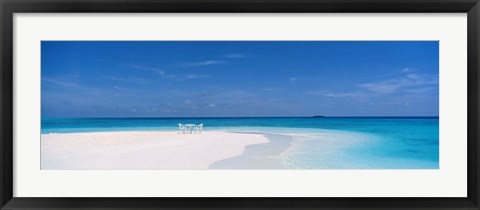 Framed Table and Two Chairs, The Maldives Print