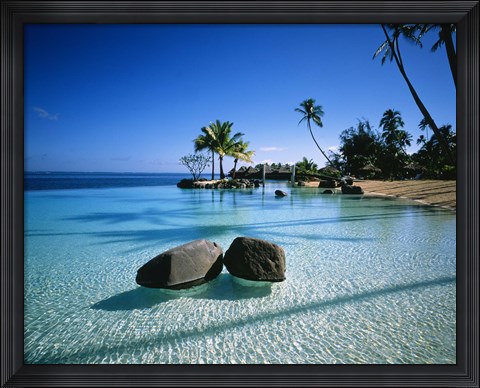 Framed Resort Tahiti French Polynesia Print