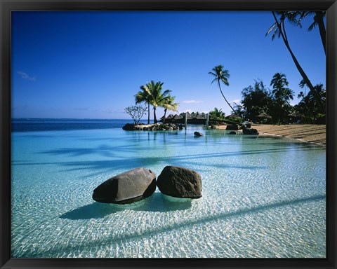 Framed Resort Tahiti French Polynesia Print