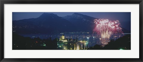 Framed Thuner See, Spiez, Switzerland Print