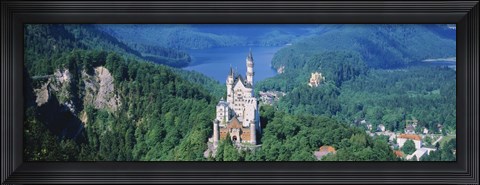 Framed High angle view of a castle, Neuschwanstein Castle, Bavaria, Germany Print