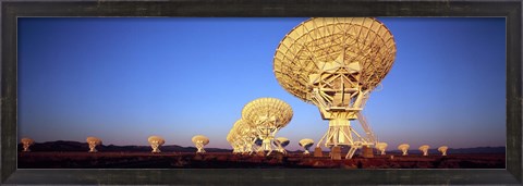 Framed Radio Telescopes in a field, Very Large Array, National Radio Astronomy Observatory, Magdalena, New Mexico, USA Print