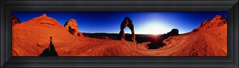Framed Sunrise over Delicate Arch, Arches National Park, Utah Print