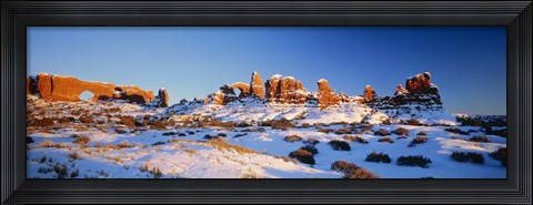 Framed Rock formations on a landscape, Arches National Park, Utah, USA Print