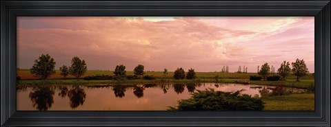 Framed Country pond IL USA Print