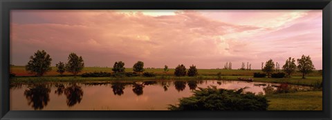 Framed Country pond IL USA Print