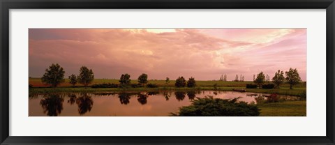 Framed Country pond IL USA Print