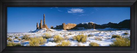 Framed Rock formations on a landscape, Monument Valley, Utah, USA Print