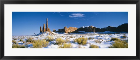 Framed Rock formations on a landscape, Monument Valley, Utah, USA Print