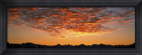 Framed Ben Ohau Mtn Range S Canterbury New Zealand Print