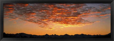 Framed Ben Ohau Mtn Range S Canterbury New Zealand Print