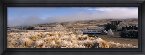 Framed Barn in a field, Morven Hills Station, Otago, New Zealand Print