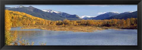 Framed Autumn colors, Lake Baikal Siberia Russia Print