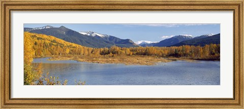Framed Autumn colors, Lake Baikal Siberia Russia Print
