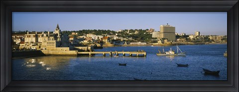 Framed Buildings at the waterfront, Cascais, Lisbon, Portugal Print