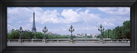 Framed Cloud Over The Eiffel Tower, Pont Alexandre III, Paris, France Print
