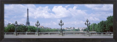 Framed Cloud Over The Eiffel Tower, Pont Alexandre III, Paris, France Print