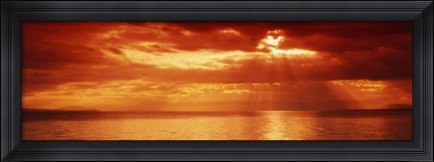 Framed Sunset, Lake Geneva, Switzerland Print