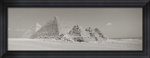 Framed Pyramids Of Giza, Egypt Print