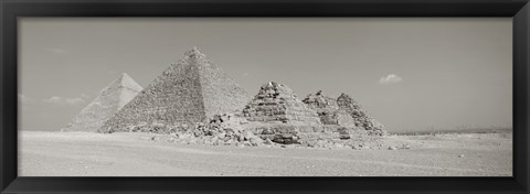 Framed Pyramids Of Giza, Egypt Print