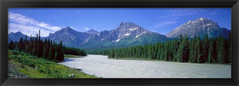 Framed Rocky Mountains Near Jasper, Alberta Canada Print