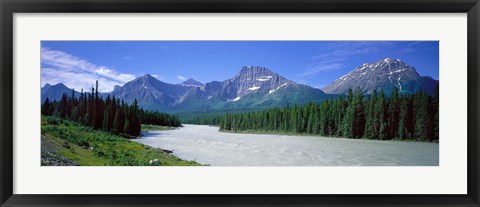 Framed Rocky Mountains Near Jasper, Alberta Canada Print