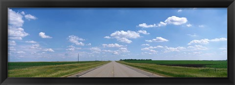 Framed Prairie Highway, De Smet, South Dakota, USA Print