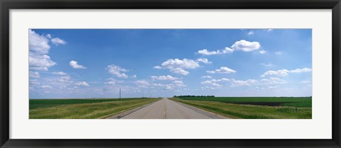 Framed Prairie Highway, De Smet, South Dakota, USA Print