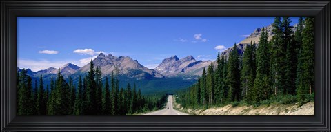 Framed Road In Canadian Rockies, Alberta, Canada Print