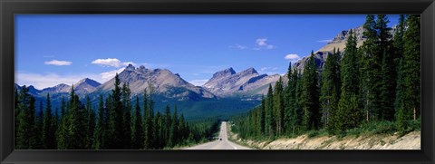 Framed Road In Canadian Rockies, Alberta, Canada Print