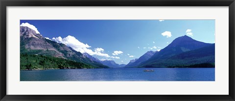 Framed Canoeing Waterton Lake Waterton Glacier National Peace Park Alberta Canada Print