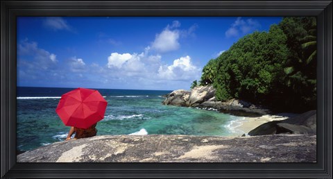 Framed Indian Ocean Moyenne Island Seychelles Print