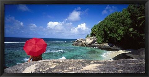 Framed Indian Ocean Moyenne Island Seychelles Print