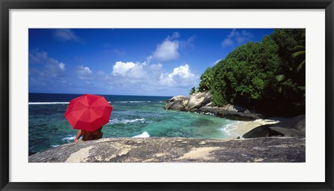 Framed Indian Ocean Moyenne Island Seychelles Print