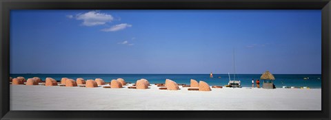 Framed Beach Scene, Miami, Florida, USA Print