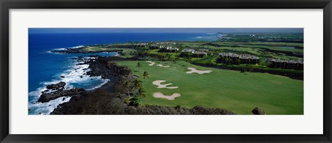 Framed Aerial Francis H Li Brown Golf Course, Hawaii, USA Print