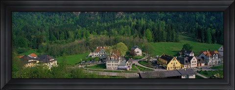 Framed Village Of Hohen-Schwangau in summer, Bavaria, Germany Print