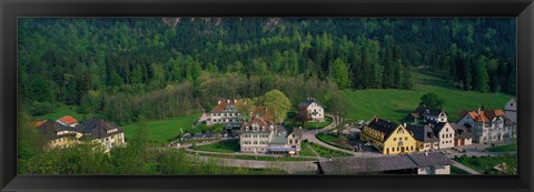 Framed Village Of Hohen-Schwangau in summer, Bavaria, Germany Print