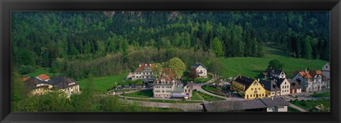 Framed Village Of Hohen-Schwangau in summer, Bavaria, Germany Print