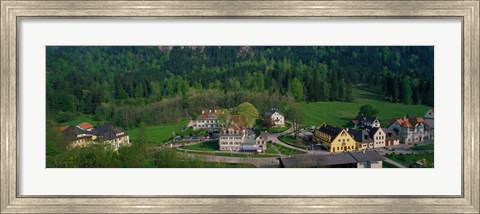 Framed Village Of Hohen-Schwangau in summer, Bavaria, Germany Print