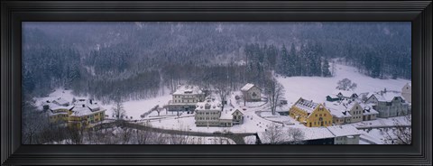 Framed Village Of Hohen-Schwangau in winter, Bavaria, Germany Print