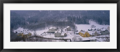 Framed Village Of Hohen-Schwangau in winter, Bavaria, Germany Print