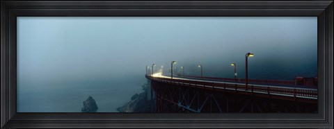 Framed Highway In Fog, San Francisco, California, USA Print