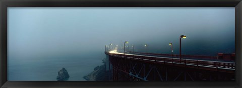 Framed Highway In Fog, San Francisco, California, USA Print