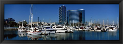 Framed Embarcadero Marina Hotel, San Diego, California, USA Print